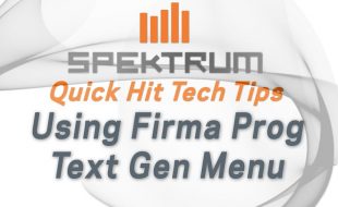 How To: Firma Prog Text Gen Menu To Program ESC From Spektrum Transmitter [VIDEO]
