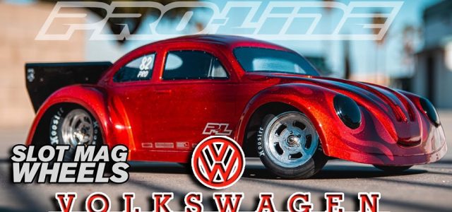 Pro-Line Volkswagen Drag Bug Clear Body & Slot Mag Drag Spec Wheels [VIDEO]