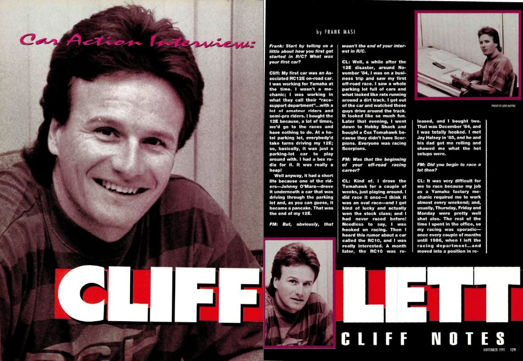 RC Car Action - RC Cars & Trucks | #TBT November 1991 Interview With Legendary RC driver Cliff Lett.