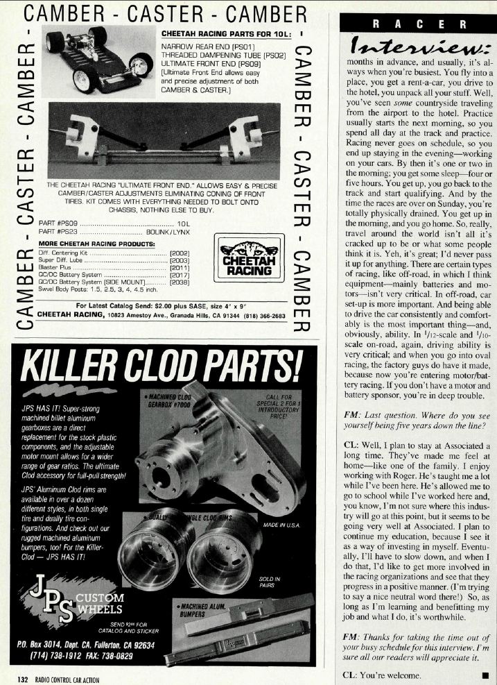 RC Car Action - RC Cars & Trucks | #TBT November 1991 Interview With Legendary RC driver Cliff Lett.