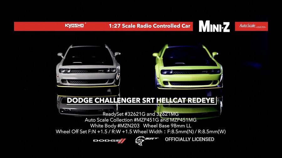 Kyosho Mini-Z AWD Dodge Challenger SRT Hellcat Redeye