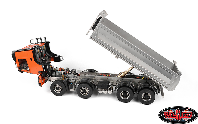 RC4WD 114 8x8 Armageddon Hydraulic Dump Truck (FMX) (Orange and Silver)