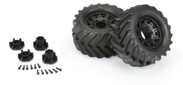 Pro-Line 1/10 Demolisher Front & Rear 2.8″ Mounted MT 12mm Black Raid Tires