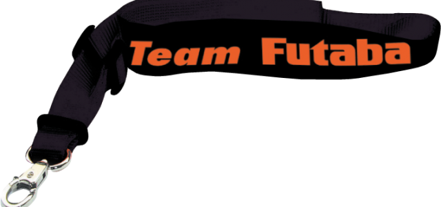 Futaba Black Neck Strap (Orange Logo)