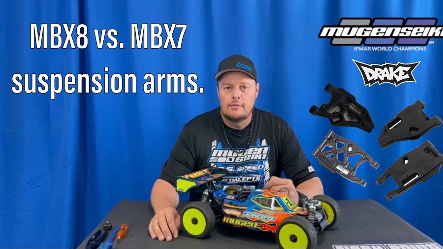 Mugen's Adam Drake Explains The Differences Between MBX8 & MBX7 Suspension Arms