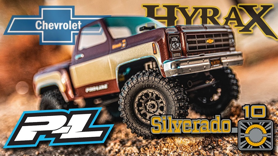 Pro-Line 1978 Chevy K-10 Body & Hyrax 1.0 Pre-Mounted Tires For The SCX24