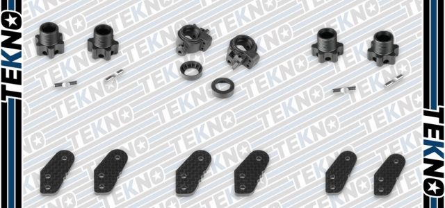 Tekno Adjustable Ackerman Spindles, Spindle Arms & Wheel Hubs