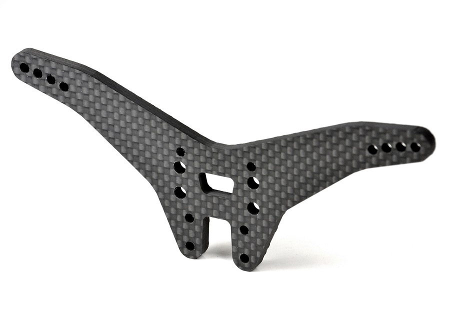 Exotek 4mm Carbon Fiber B6 Rear Drag Tower For Laydown/Layback Gearboxes