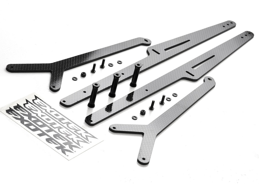 Exotek Ladder Carbon Fiber Wheelie Bar Set For The Losi 22S