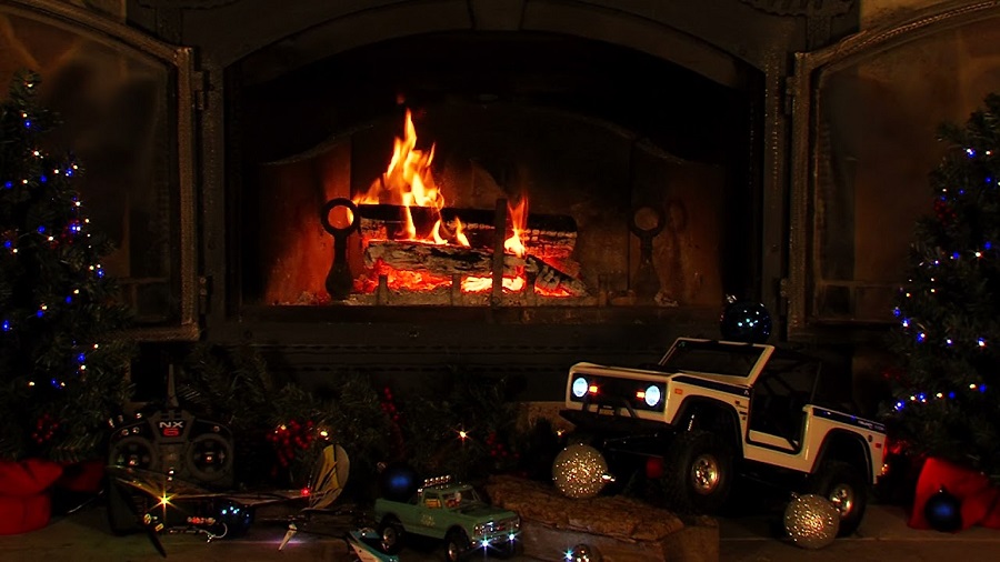 Horizon Hobby Christmas Fireplace Yule Log Crackling Fire