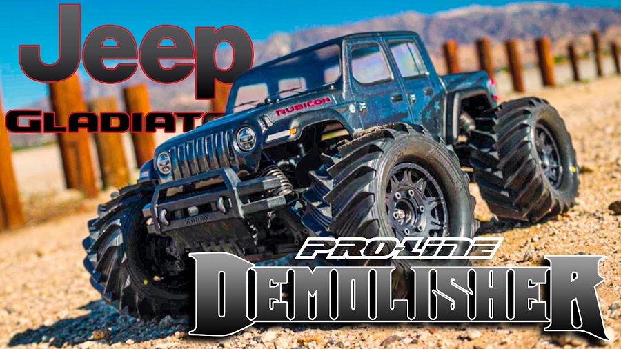 Pro-Line Jeep Gladiator Rubicon Clear Body & Demolisher 2.8 Tires