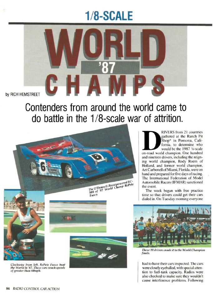 RC Car Action - RC Cars & Trucks | #TBT Race Coverage On World Championships in 1987 IFMAR
