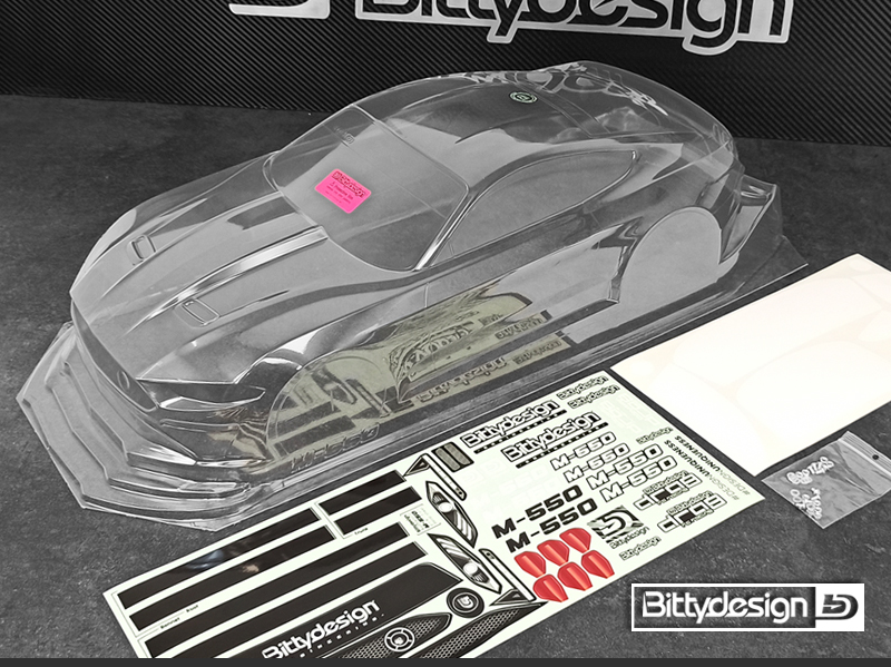 Bittydesign M-550 1/10 No Prep Street Drag Racing Clear Body