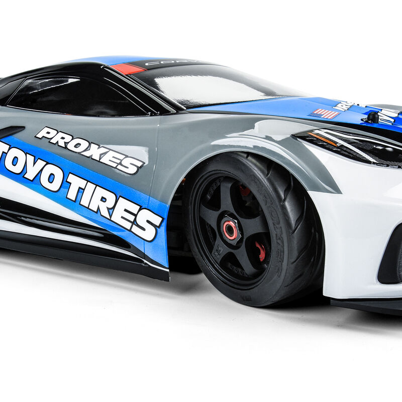 Pro-Line 1/7 Toyo Proxes R888R Front & Rear Belted Tires Mounted On Black 5-Spoke 17mm Wheels