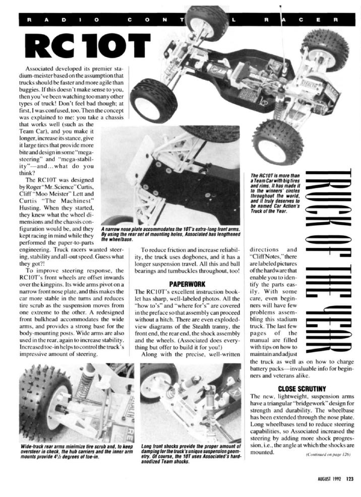 #TBT Team Associated's RC10T - Truck Of The Year - 1992