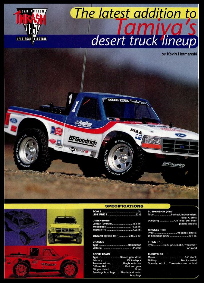RC Car Action - RC Cars & Trucks | #TBT Tamiya Ford F-150 Desert Rruck – Review in June 1996 Issue