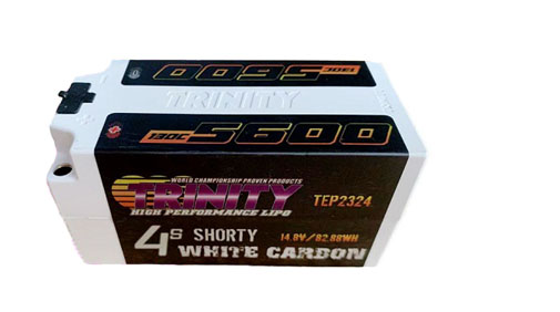 Trinity White Carbon 5600 4S Shorty LiPo Hardcase Pack