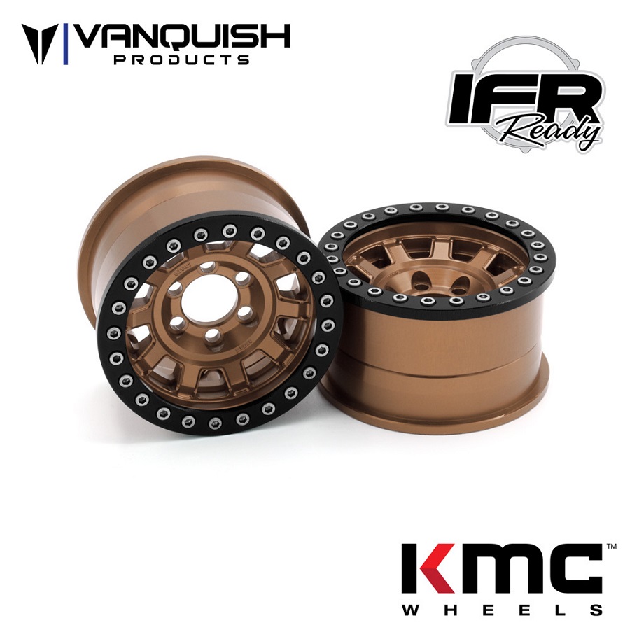 Vanquish Products 1.9" Aluminum KMC KM236 Tank Beadlock Wheels