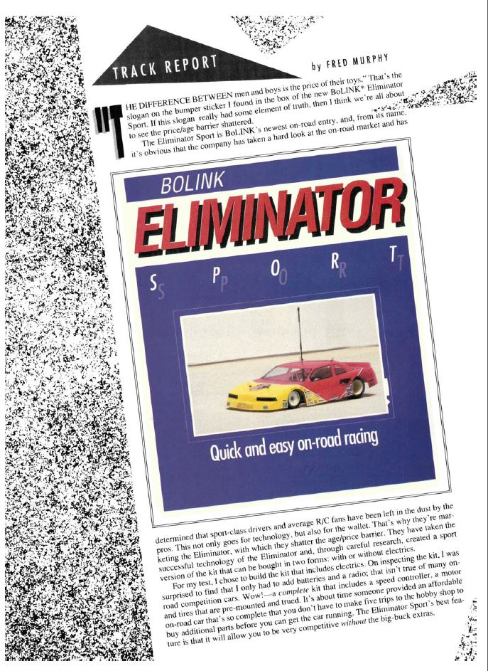 #TBT The Bolink Eliminator Sport Kit Reviewed in September 1989 Issue