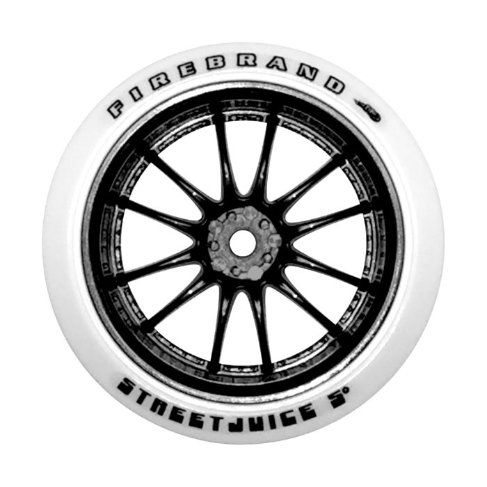 FireBrand CHAR-XDR3 1/10 Street-Juice Drift 5˚ Tires & Wheels