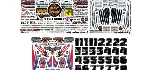 FireBrand RC Numb3rs 2/3, Sponsor & Americana Decal Sheets