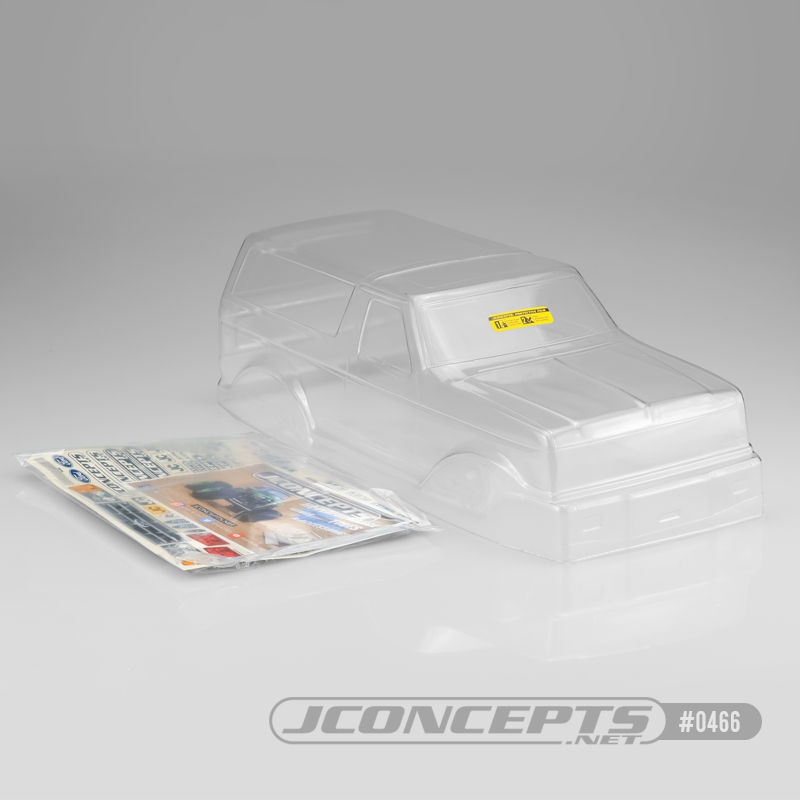 JConcepts 1989 Ford Bronco Monster Truck Clear Body