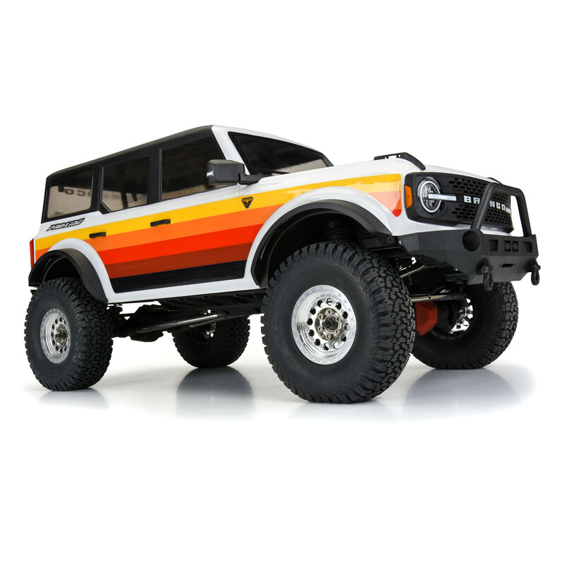 Pro-Line 2021 Ford Bronco Clear Body Set For 12.3" Wheelbase Crawlers