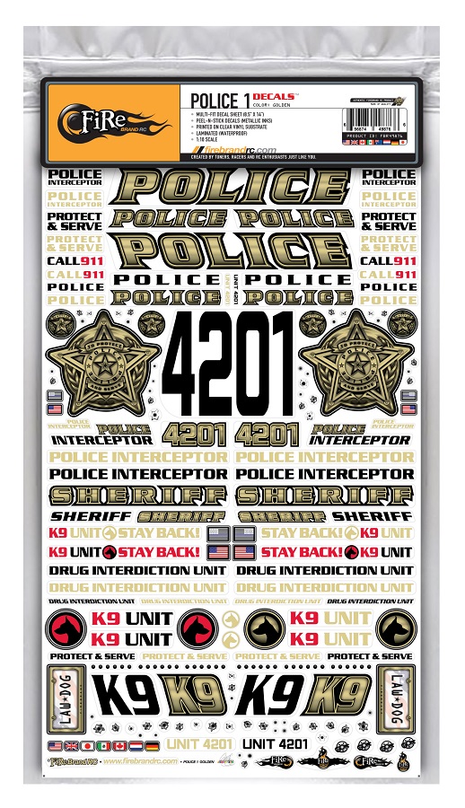 FireBrand Police Decals