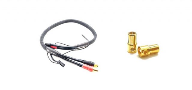 Maclan 2S 8mm Bullet Connector 10AWG Wire Charge Cable & 8mm Bullet Connectors