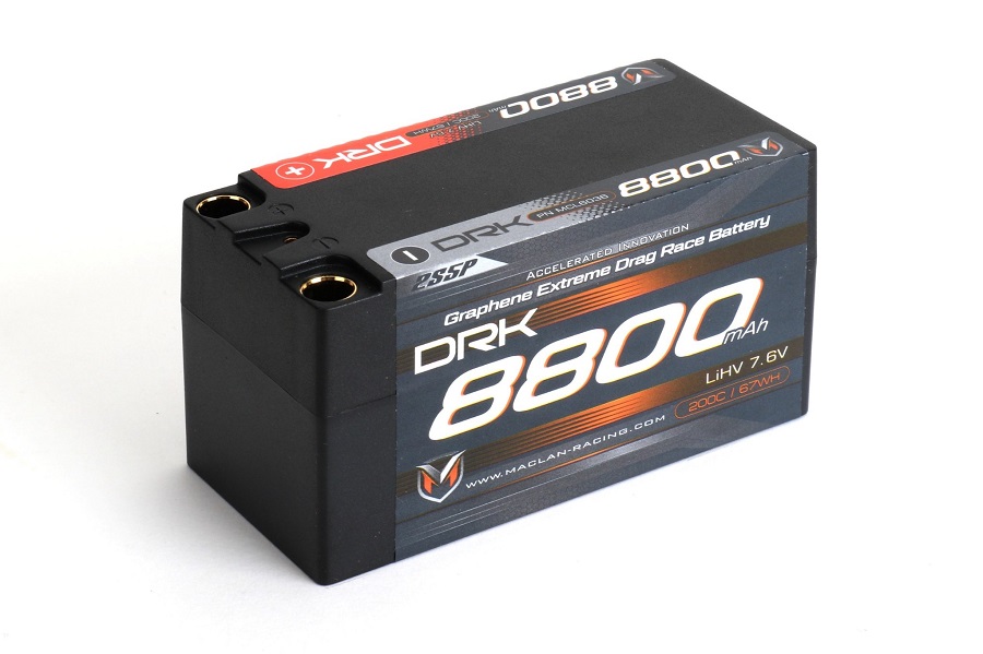 Maclan DRK 7000 & 8800mAh 2S5P 200C Hard Case Graphene Extreme Drag Race Batteries