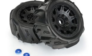 Pro-Line 1/6 Dumont Sand/Snow Paddle Tires Pre-Mounted On Raid 5.7″ Black Wheels