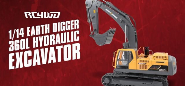 RC4WD 1/14 Scale RTR Earth Digger 360L Hydraulic Excavator Yellow V3 [VIDEO]