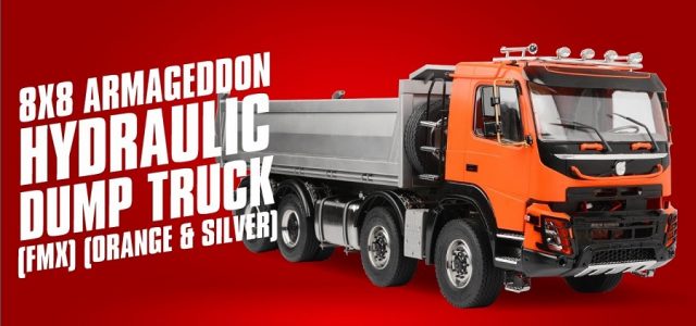 RC4WD 8×8 Armageddon Hydraulic Dump Truck (FMX) (Orange & Silver) [VIDEO]