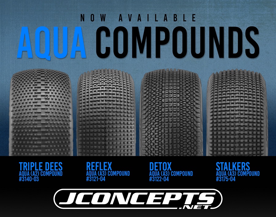 JConcepts Triple Dees, Reflex, Detox & Stalkers Now Available In Aqua, A2 & A3 Compounds