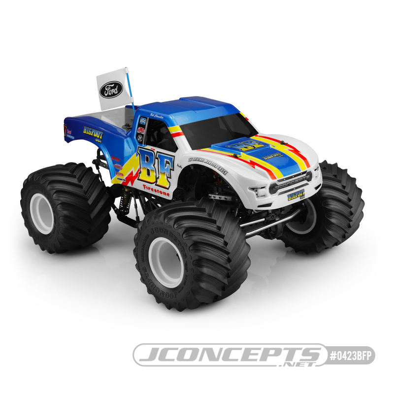 JConcepts 2020 Ford Raptor BF Power Logo Monster Truck Clear Body