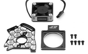 JConcepts Aluminum Fan & Honeycomb Motor Plate Set For The Traxxas Slash 4×4 & Rustler 4×4