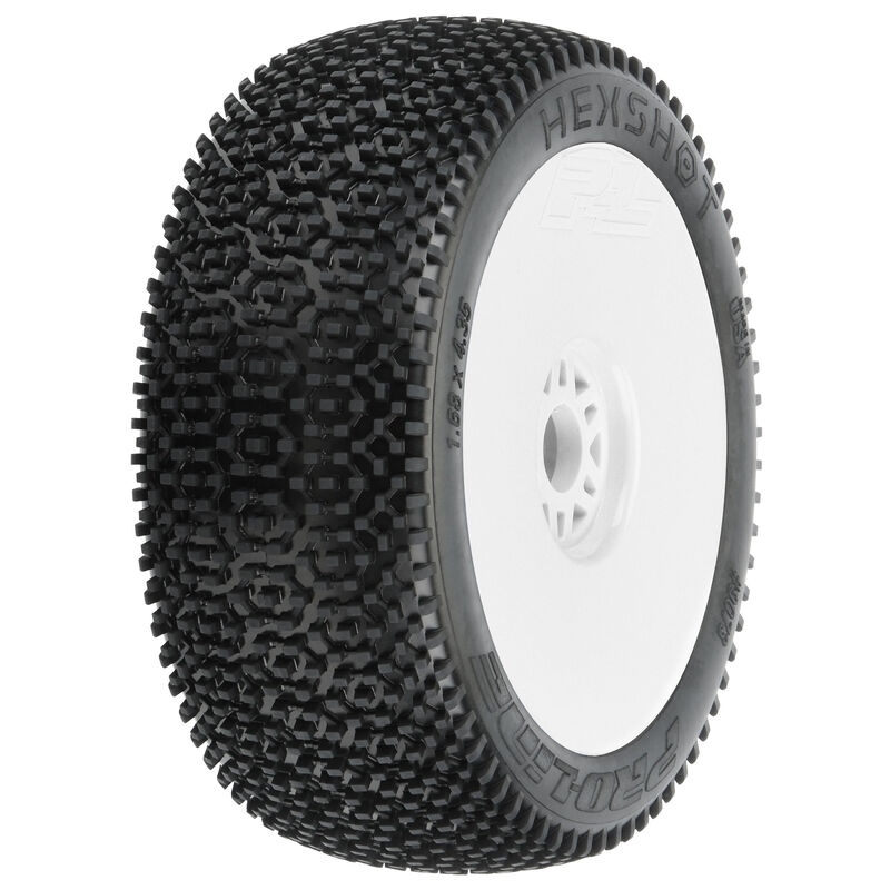 Pro-Line Pre-Mounted Hex Shot S3 18 Buggy Tires On Velocity Wheels