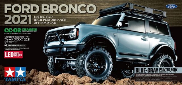 Tamiya Ford Bronco 2021 Blue-Gray Painted Body (CC-02 Chassis)
