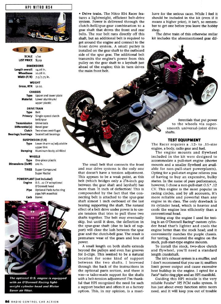 #TBT HPI Racing Nitro RS4 is featured in August 1998 Issue