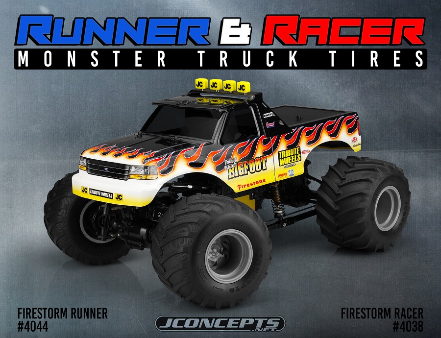 RC Car Action - RC Cars & Trucks | JConcepts Firestorm Racer & Runner Monster Truck Tires