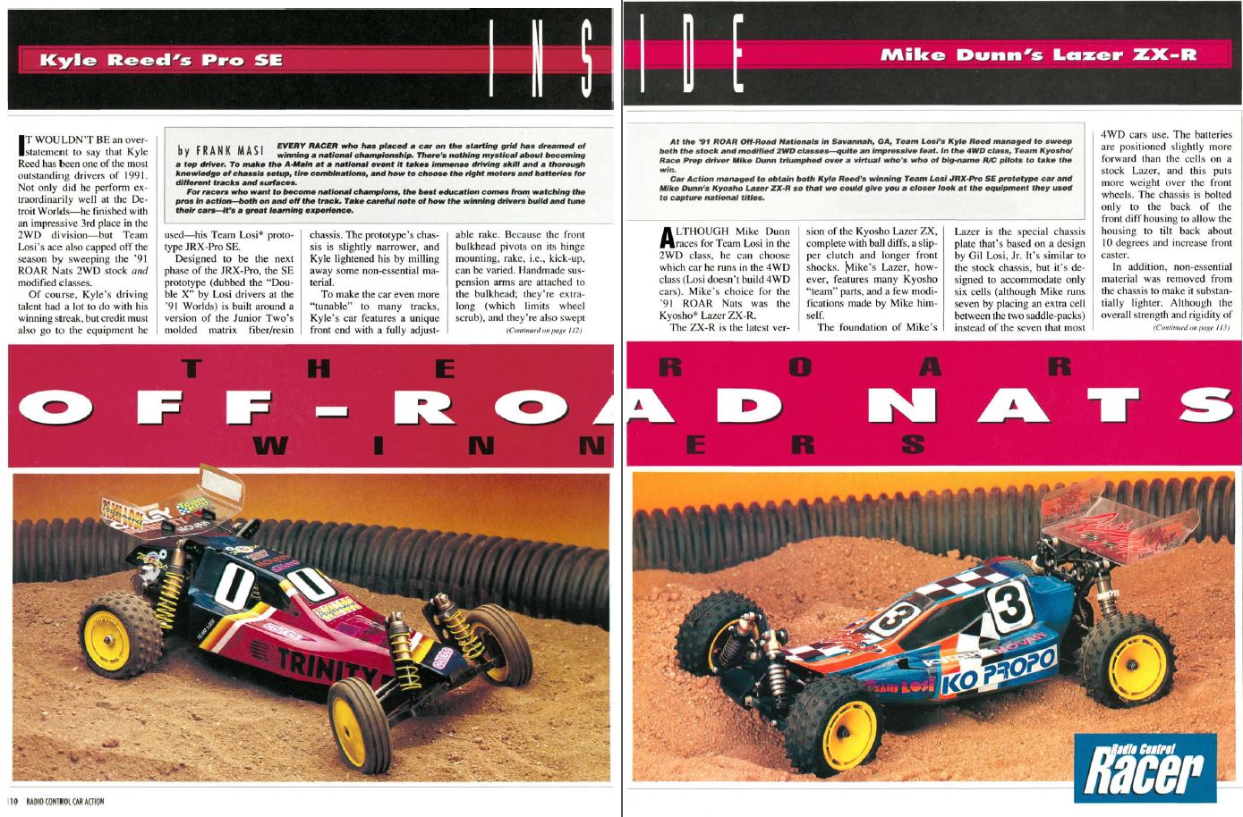 RC Car Action - RC Cars & Trucks | #TBT Kyle Reed’s Losi JRX-Pro SE & Mike Dunn’s Kyosho Lazer ZX-R Featured In The April 1992 issue