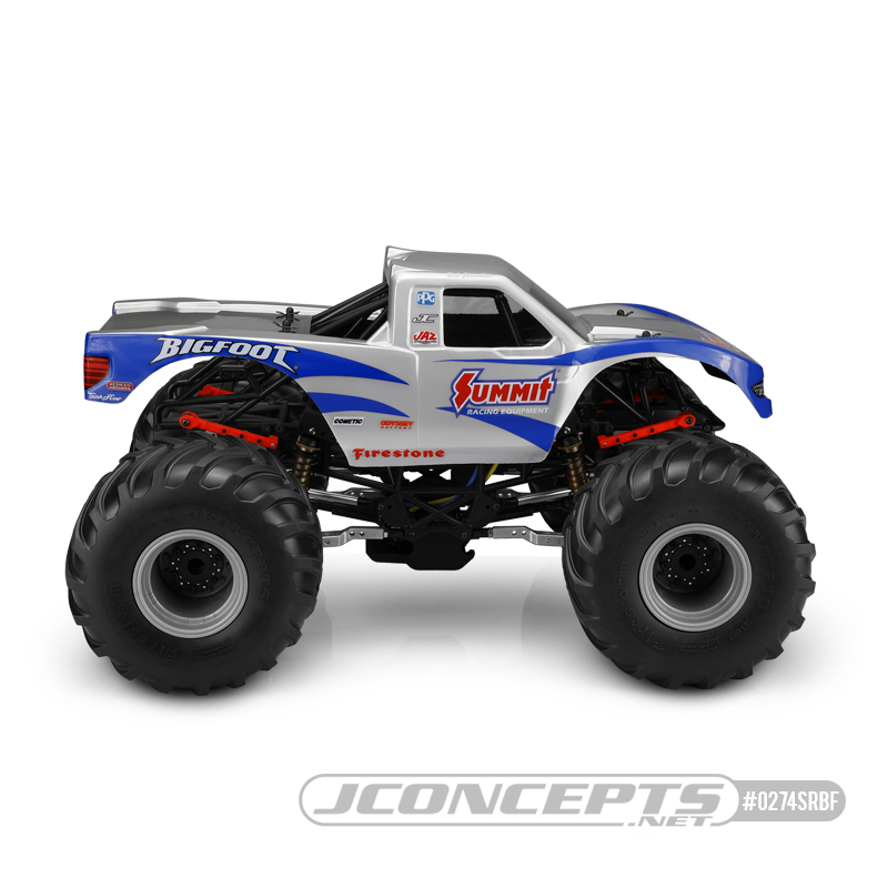 JConcepts Summit Racing BIGFOOT 4x4 Clear Monster Truck Body