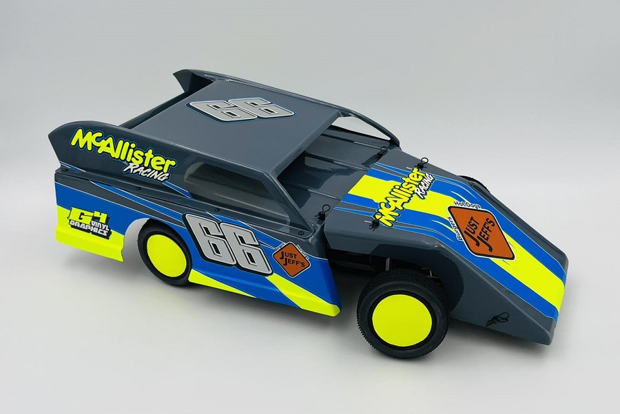 RC Car Action - RC Cars & Trucks | McAllister High Side Tickler 2.0 Midwest Modified Clear Body