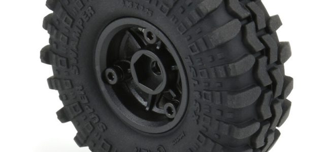 Pro-Line 1/24 Interco Super Swamper 1.0″ Tires Pre-Mounted On 7mm Black Holcomb Wheels