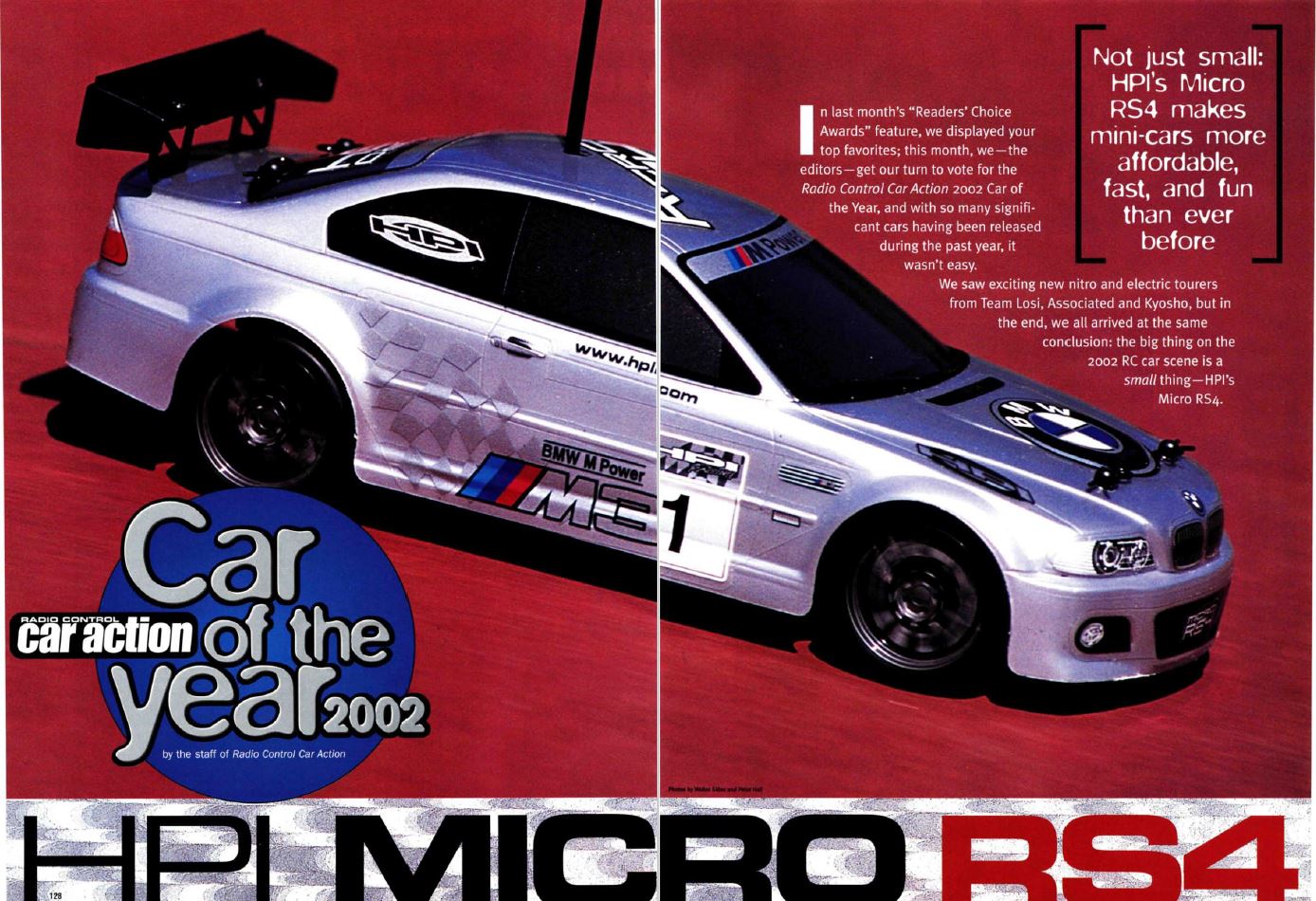 #TBT Le HPI Racing Micro RS4 tire son nom "voiture de l'année" Dans le numéro d'août 2002