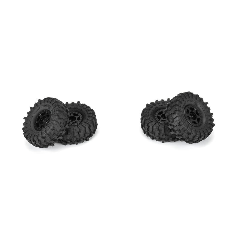RC Car Action - RC Cars & Trucks | Pro-Line 1/24 Mickey Thompson Baja Pro X 1.0″ Tires Pre-Mounted To Black Holcomb Wheels