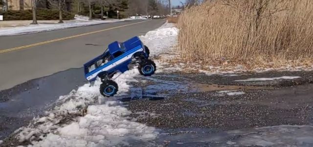 Snow Bashing The Primal RC Mega Monster Truck V3 [VIDEO]