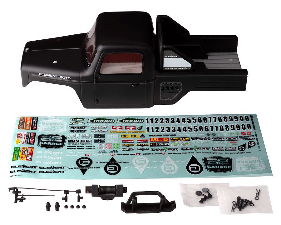 RC Car Action - RC Cars & Trucks | Element RC Pre-Painted & Trimmed Enduro Ecto Black Body Set