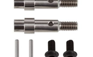 Factory Team Titanium Hex Adapter Front Axles For The B6.X, T6.X & SC6.X Vehicles