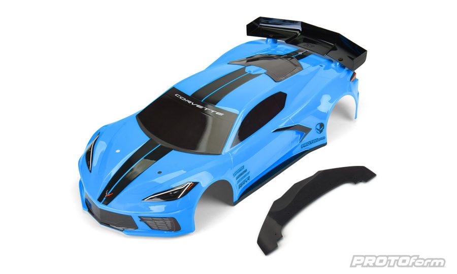RC Car Action - RC Cars & Trucks | PROTOform Pre-Painted & Pre-Cut Chevrolet Corvette C8 (Rapid Blue) Body For The ARRMA Felony